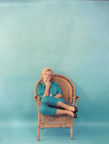 Marilyn Monroe, Turquoise pantsuit, Milton Greene